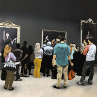 photorealism, museum crowd, contemporary art, collection, highlights, best art