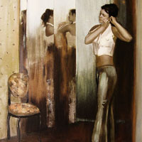 photorealism, woman before mirrors, contemporary art, collection, highlights, best art